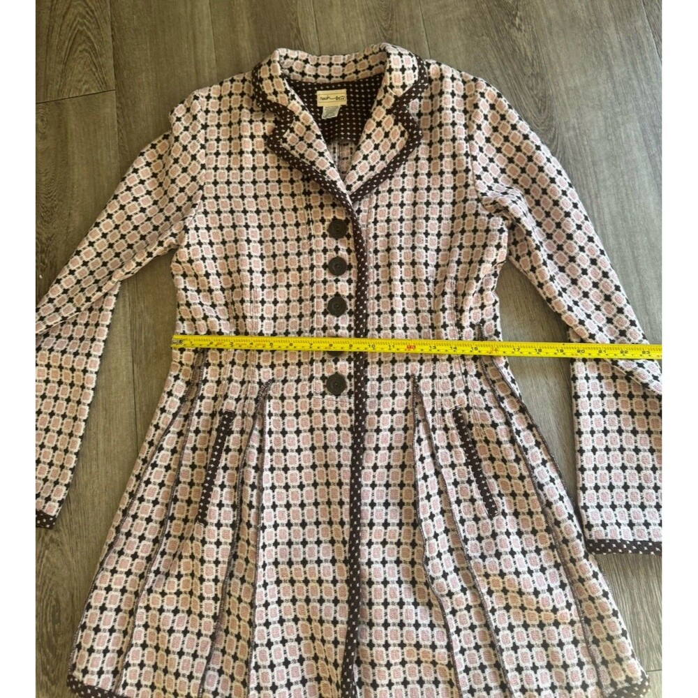 Neesh By D.A.R. Whimsical Coquette Blazer Rose Brown Parisian Chic Preppy Sz M - Picture 9 of 16